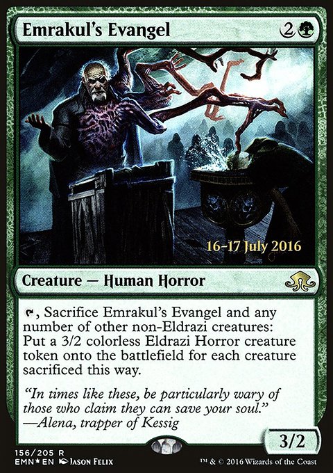 Emrakul's Evangel, Eldritch Moon Promos #156s, Magic: The Gathering card