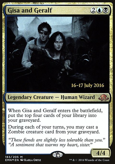 Gisa and Geralf, Eldritch Moon Promos #183s, Magic: The Gathering card