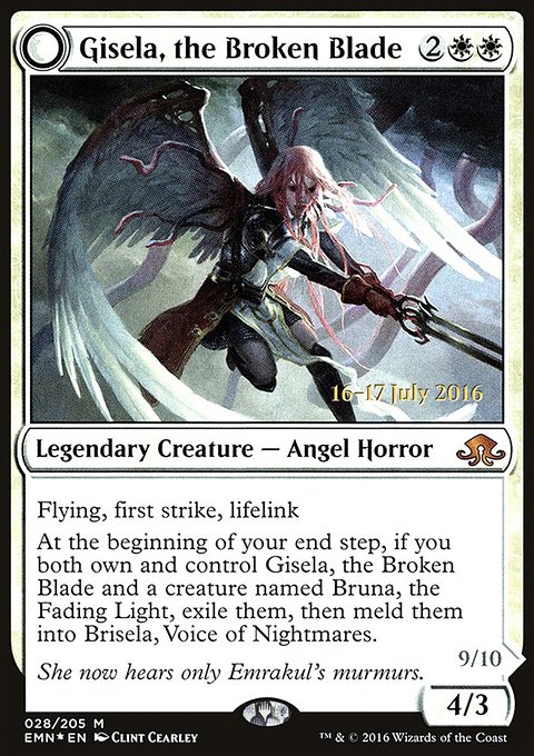 Gisela, the Broken Blade // Brisela, Voice of Nightmares, Eldritch Moon Promos #28s, Magic: The Gathering card