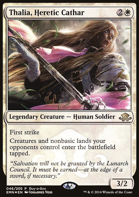 Thalia, Heretic Cathar, Eldritch Moon Promos #46, Magic: The Gathering card