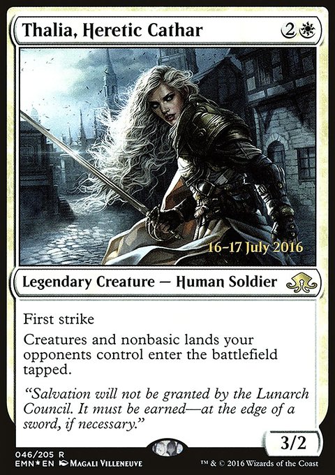 Thalia, Heretic Cathar, Eldritch Moon Promos #46s, Magic: The Gathering card