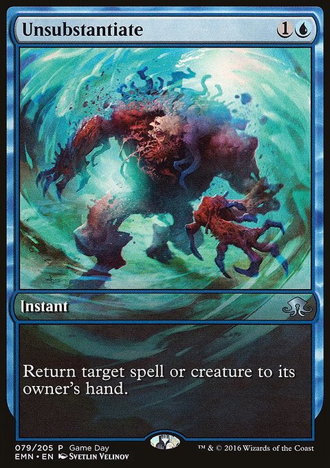 Unsubstantiate, Eldritch Moon Promos #79, Magic: The Gathering card