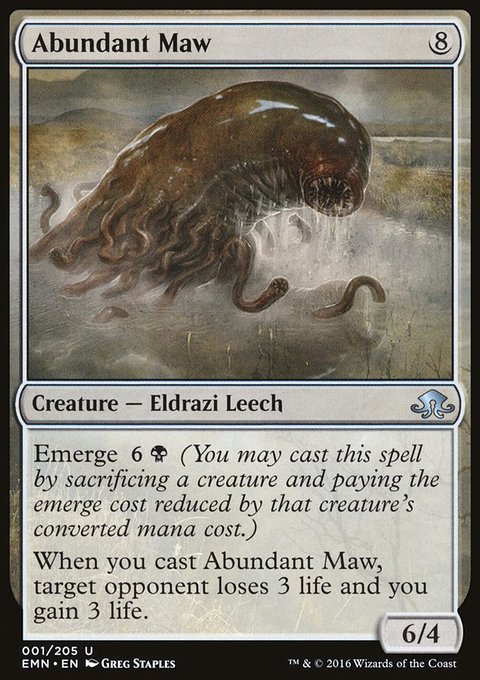 Abundant Maw, Eldritch Moon #1, Magic: The Gathering card