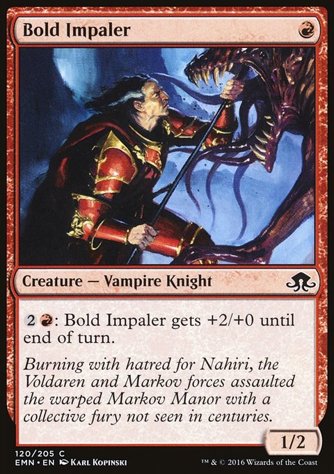 Bold Impaler, Eldritch Moon #120, Magic: The Gathering card