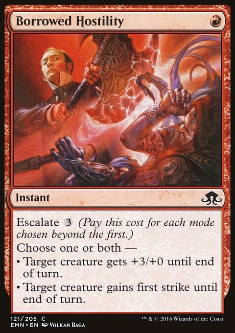 Borrowed Hostility, Eldritch Moon #121, Magic: The Gathering card