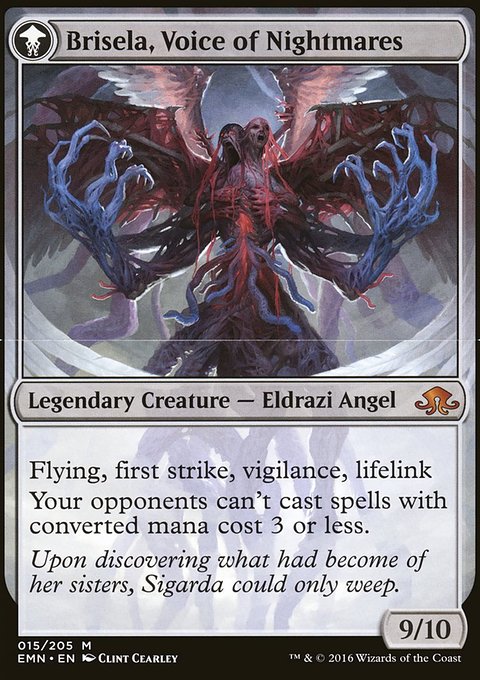 Brisela, Voice of Nightmares, Eldritch Moon #15b, Magic: The Gathering card