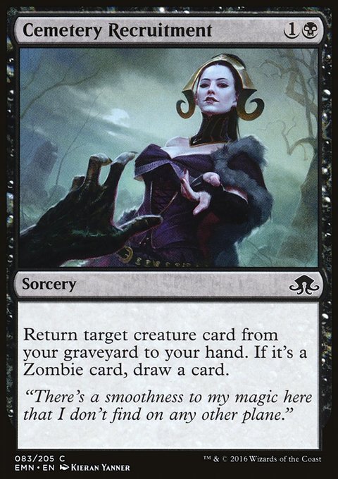 Cemetery Recruitment, Eldritch Moon #83, Magic: The Gathering card