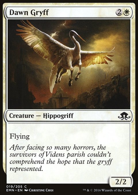 Dawn Gryff, Eldritch Moon #19, Magic: The Gathering card