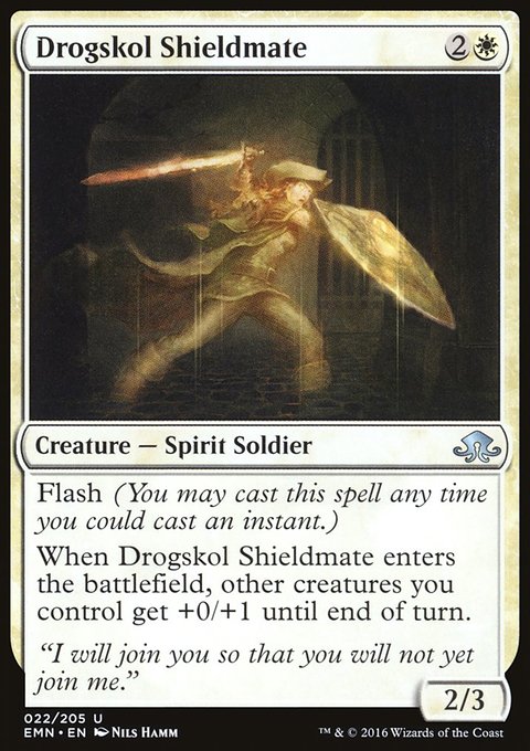 Drogskol Shieldmate, Eldritch Moon #22, Magic: The Gathering card