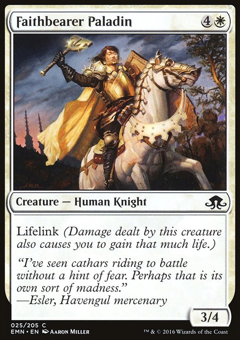 Faithbearer Paladin, Eldritch Moon #25, Magic: The Gathering card