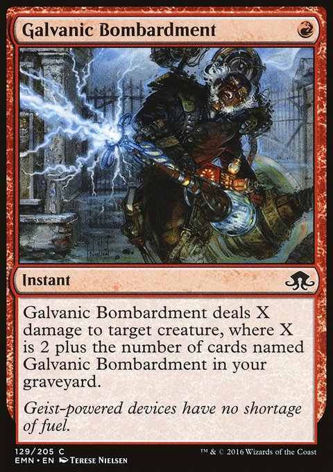 Galvanic Bombardment, Eldritch Moon #129, Magic: The Gathering card