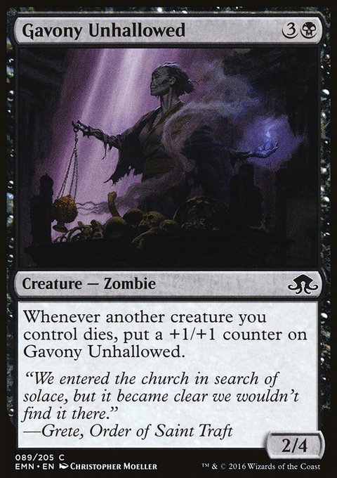 Gavony Unhallowed, Eldritch Moon #89, Magic: The Gathering card