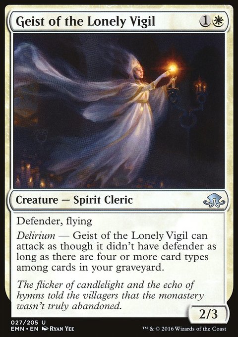 Geist of the Lonely Vigil, Eldritch Moon #27, Magic: The Gathering card