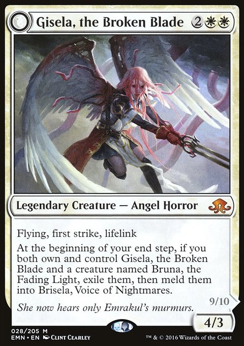 Gisela, the Broken Blade // Brisela, Voice of Nightmares, Eldritch Moon #28, Magic: The Gathering card