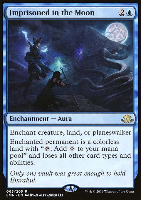 Imprisoned in the Moon, Eldritch Moon #65, Magic: The Gathering card