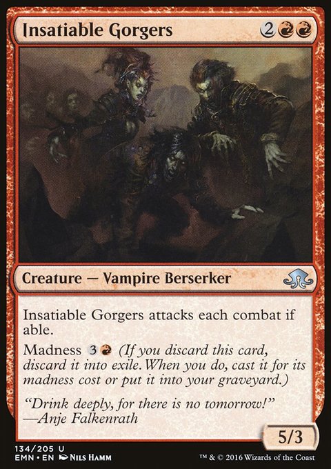 Insatiable Gorgers, Eldritch Moon #134, Magic: The Gathering card
