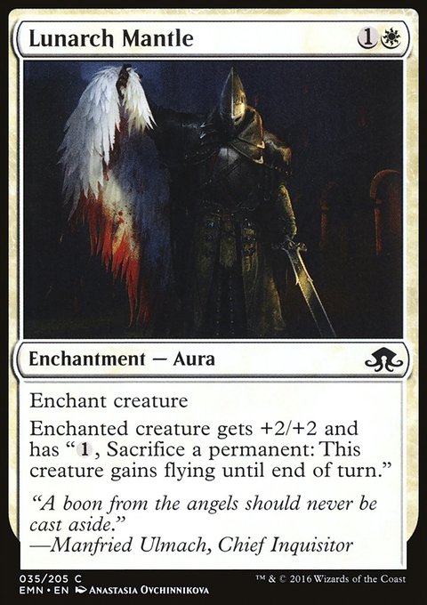 Lunarch Mantle, Eldritch Moon #35, Magic: The Gathering card