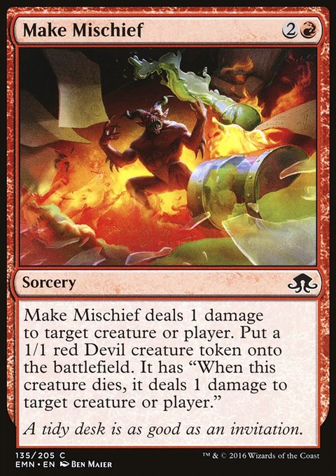 Make Mischief, Eldritch Moon #135, Magic: The Gathering card