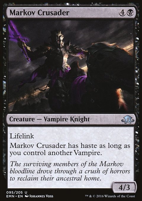 Markov Crusader, Eldritch Moon #95, Magic: The Gathering card