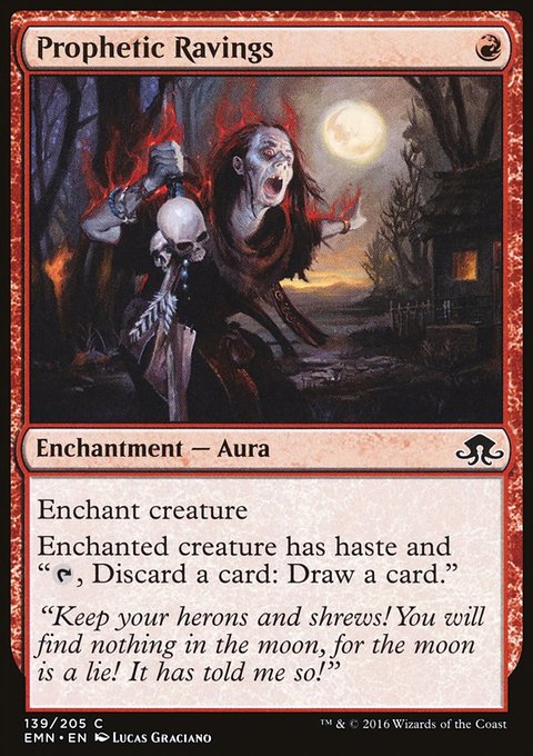 Prophetic Ravings, Eldritch Moon #139, Magic: The Gathering card