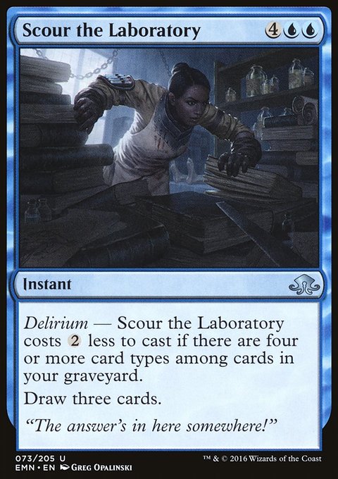 Scour the Laboratory, Eldritch Moon #73, Magic: The Gathering card