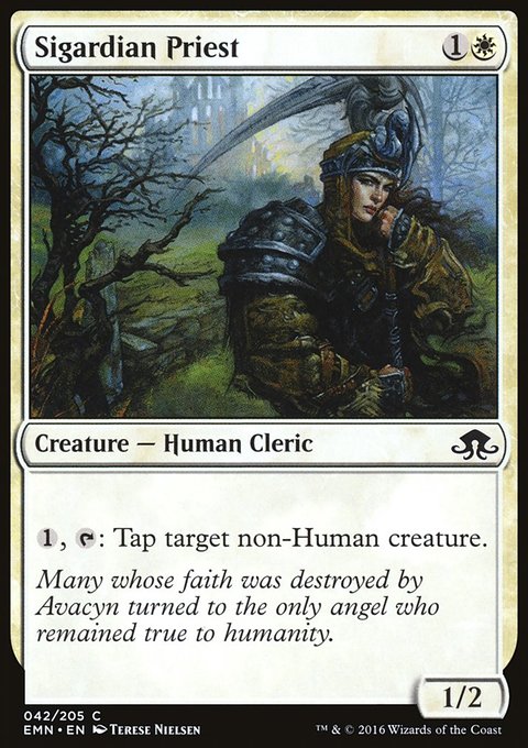 Sigardian Priest, Eldritch Moon #42, Magic: The Gathering card