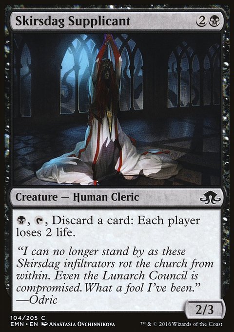 Skirsdag Supplicant, Eldritch Moon #104, Magic: The Gathering card