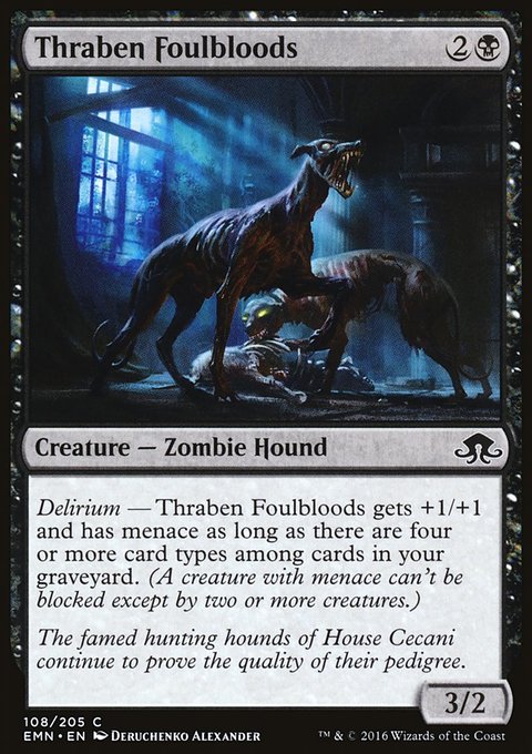 Thraben Foulbloods, Eldritch Moon #108, Magic: The Gathering card