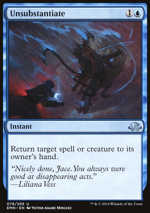 Unsubstantiate, Eldritch Moon #79, Magic: The Gathering card