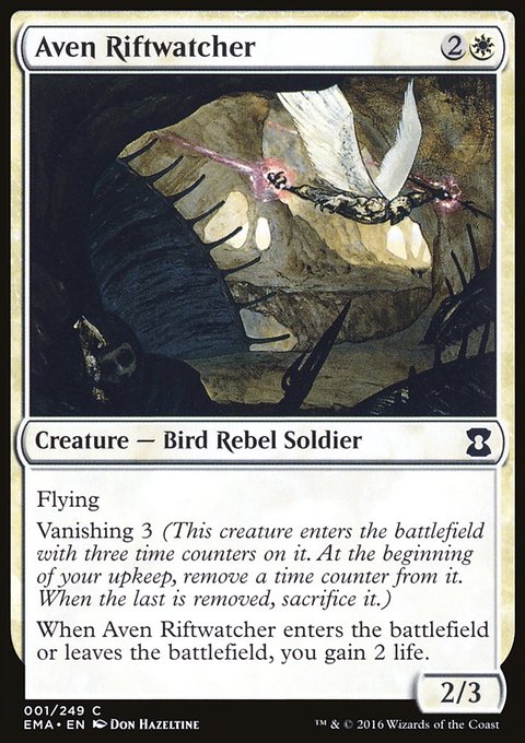 Aven Riftwatcher, Eternal Masters #1, Magic: The Gathering card