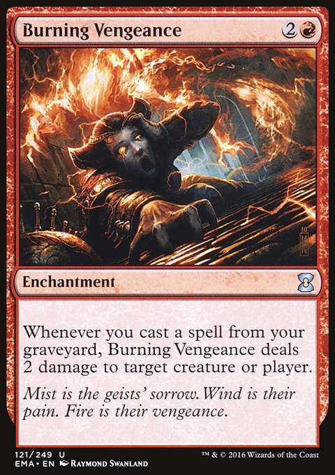 Burning Vengeance, Eternal Masters #121, Magic: The Gathering card