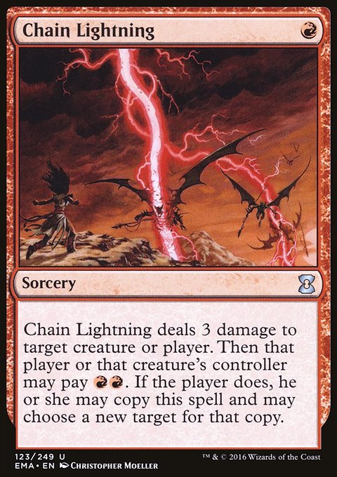 Chain Lightning, Eternal Masters #123, Magic: The Gathering card