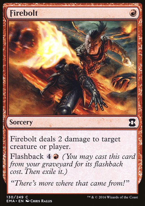 Firebolt, Eternal Masters #130, Magic: The Gathering card