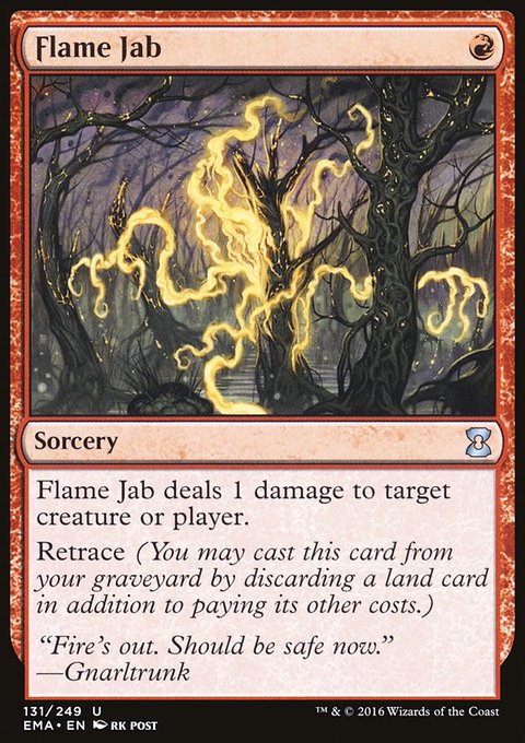 Flame Jab, Eternal Masters #131, Magic: The Gathering card