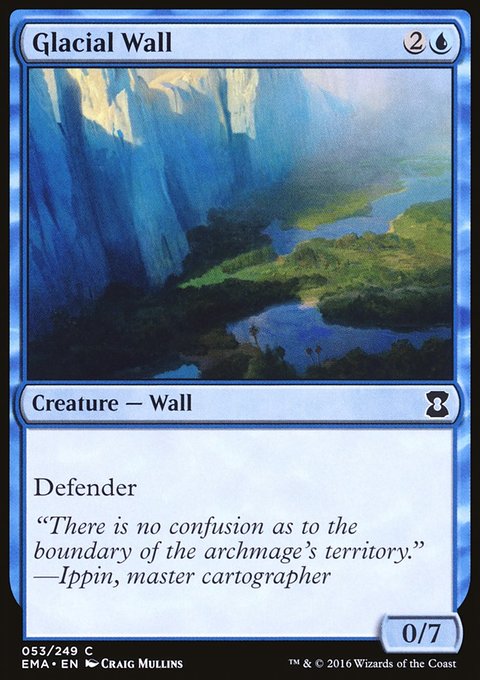 Glacial Wall, Eternal Masters #53, Magic: The Gathering card