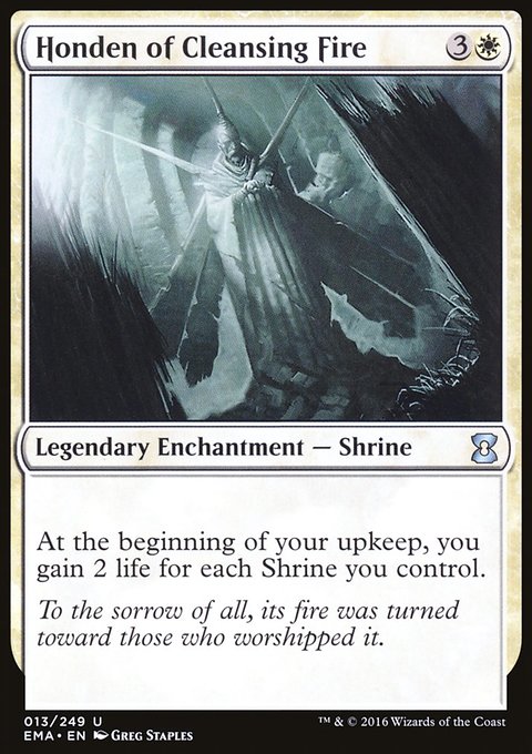 Honden of Cleansing Fire, Eternal Masters #13, Magic: The Gathering card