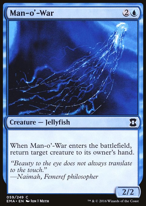 Man-o'-War, Eternal Masters #59, Magic: The Gathering card