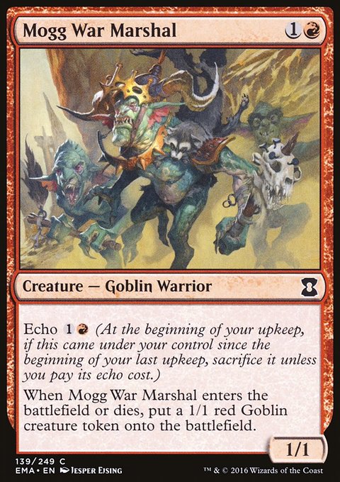 Mogg War Marshal, Eternal Masters #139, Magic: The Gathering card