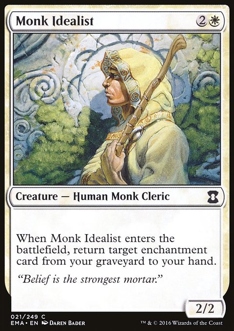Monk Idealist, Eternal Masters #21, Magic: The Gathering card