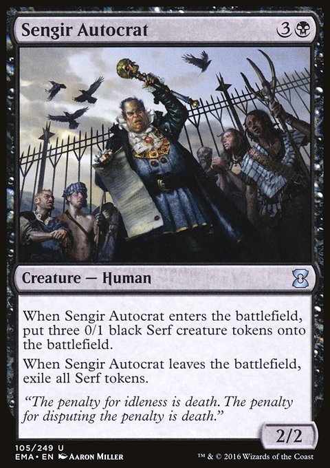 Sengir Autocrat, Eternal Masters #105, Magic: The Gathering card