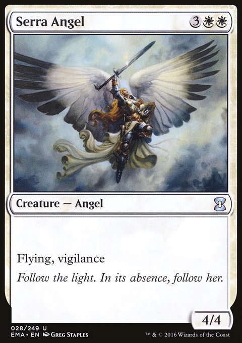 Serra Angel, Eternal Masters #28, Magic: The Gathering card