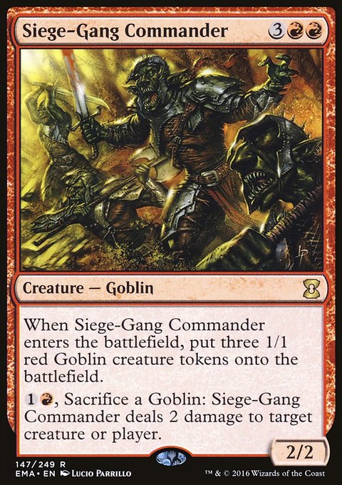 Siege-Gang Commander, Eternal Masters #147, Magic: The Gathering card