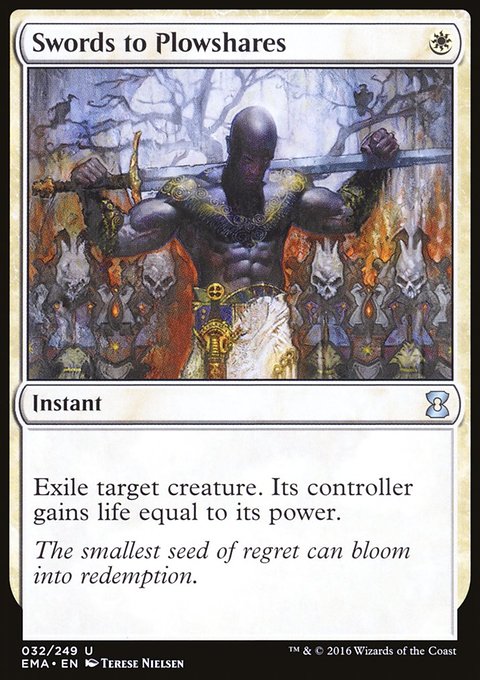 Swords to Plowshares, Eternal Masters #32, Magic: The Gathering card