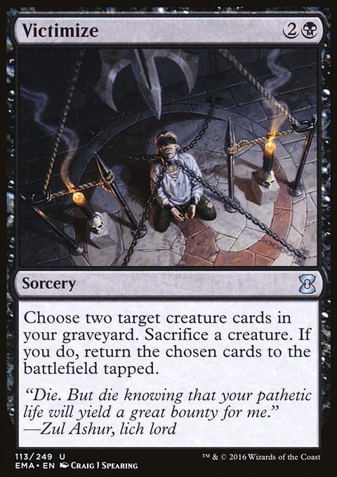 Victimize, Eternal Masters #113, Magic: The Gathering card