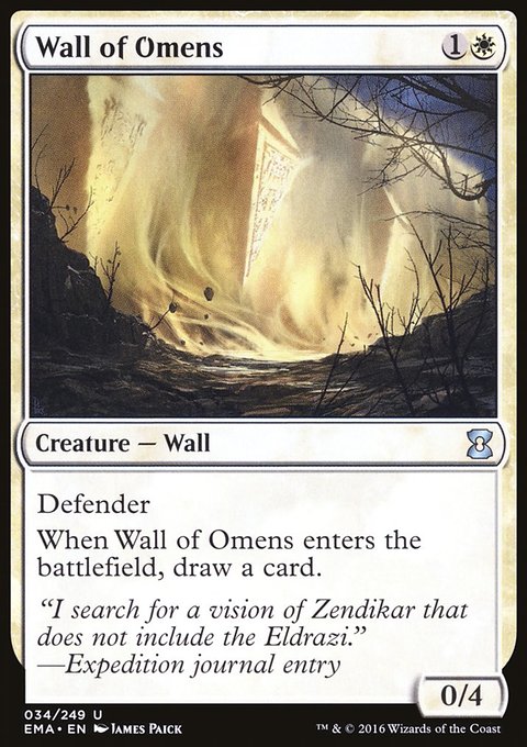 Wall of Omens, Eternal Masters #34, Magic: The Gathering card