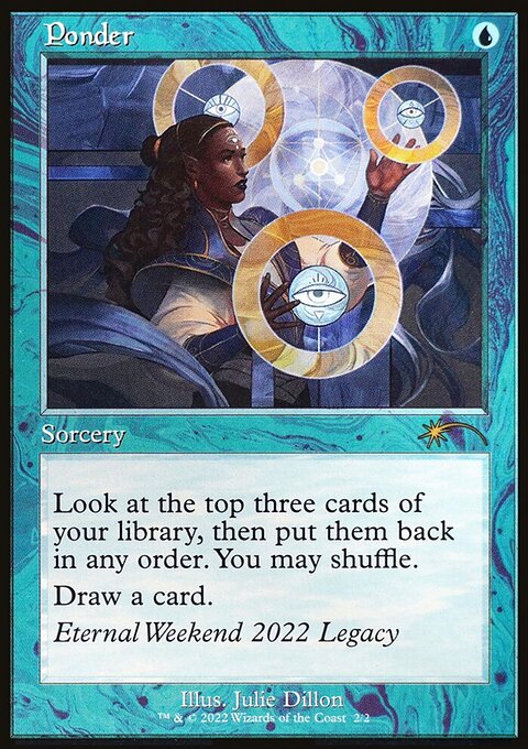 Ponder, Eternal Weekend #2022b, Magic: The Gathering card