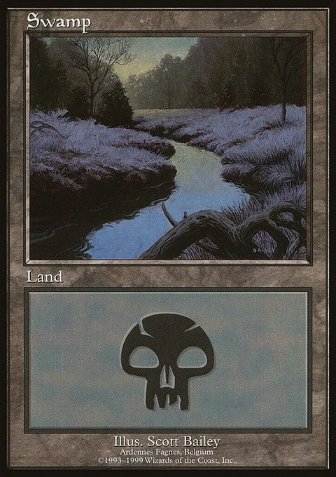 Swamp, European Land Program #5, Magic: The Gathering card