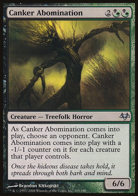 Canker Abomination, Eventide #115, Magic: The Gathering card