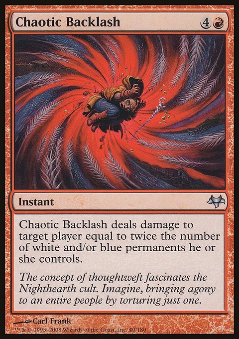 Chaotic Backlash, Eventide #49, Magic: The Gathering card