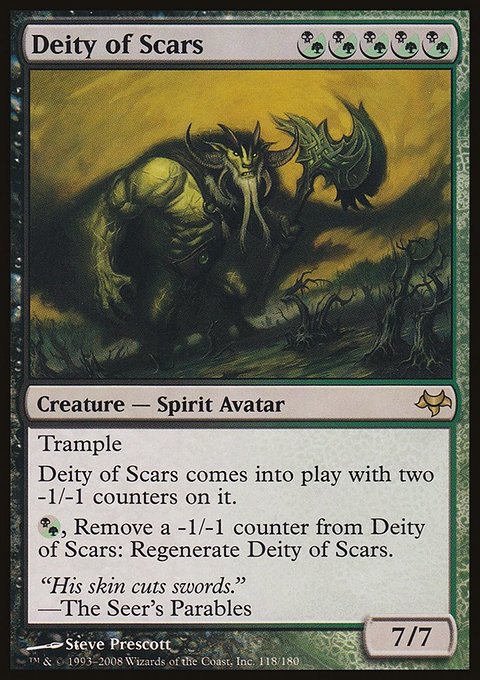 Deity of Scars, Eventide #118, Magic: The Gathering card